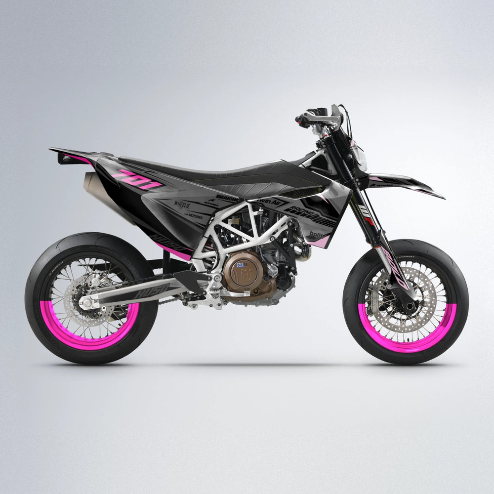 BRANDER Husqvarna 701 supermoto graphics kit in Flamingo