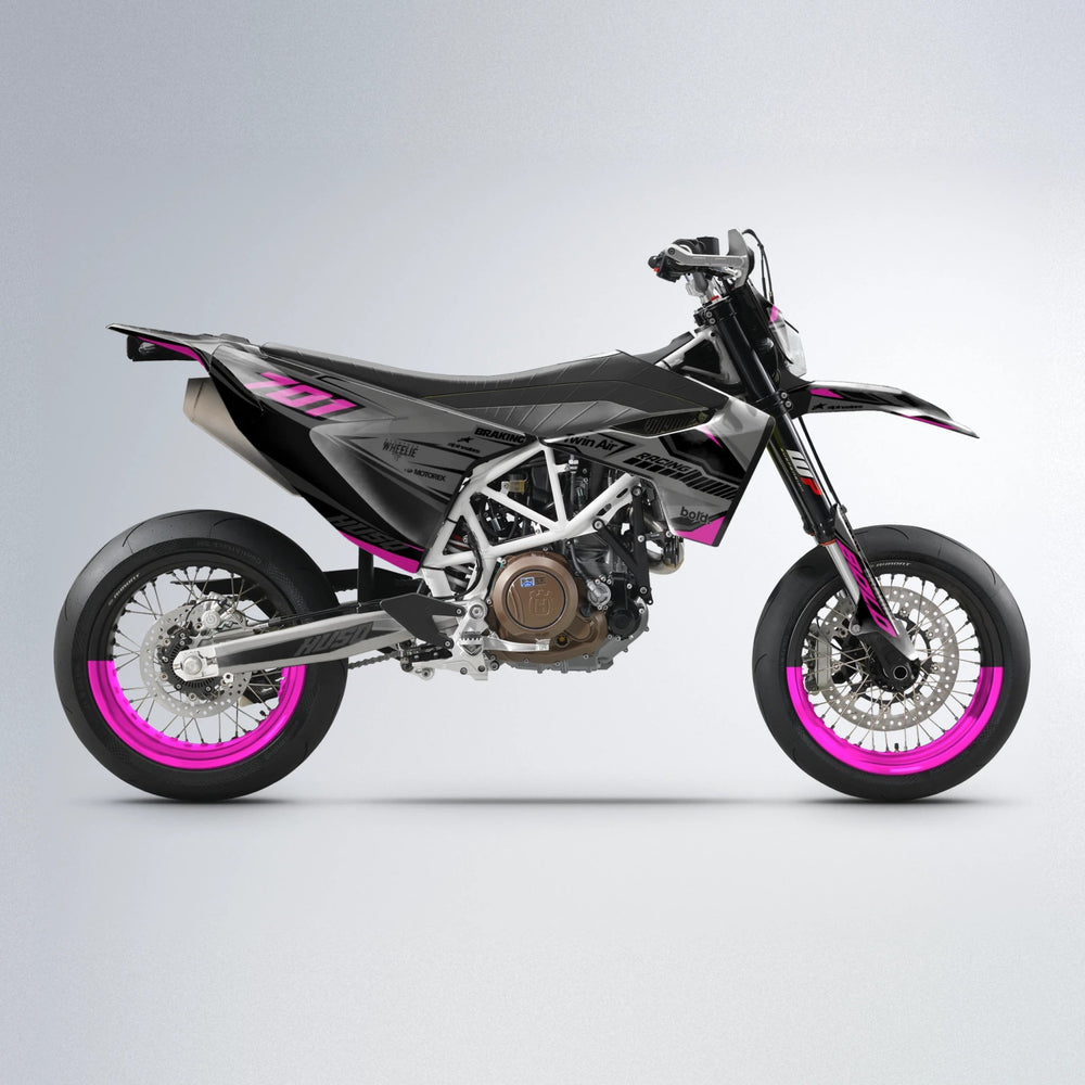 BRANDER Husqvarna 701 supermoto graphics kit in Pink