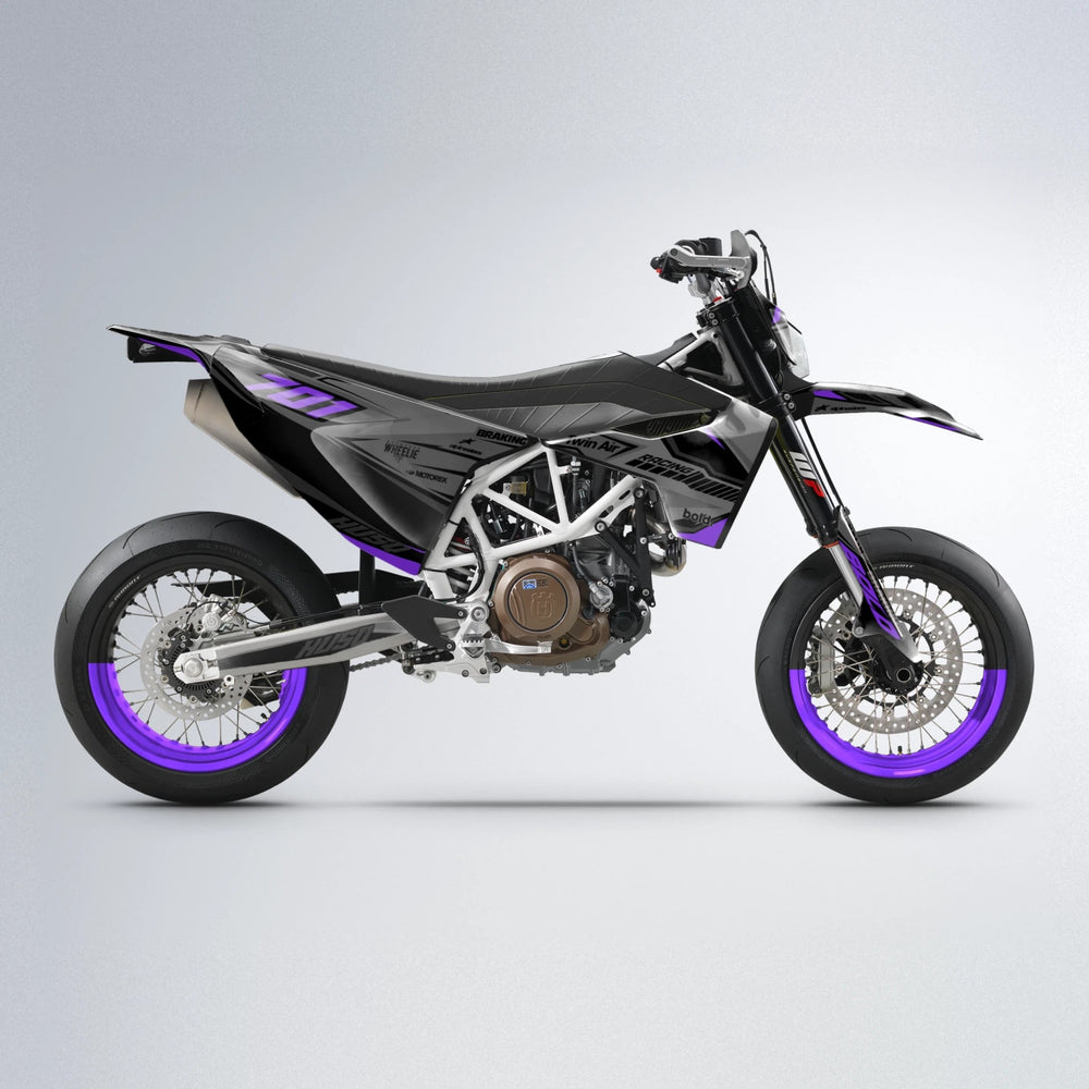 BRANDER Husqvarna 701 supermoto graphics kit in Purple