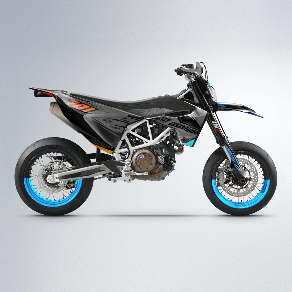 BRANDER Husqvarna 701 supermoto graphics kit in Sunset Fade