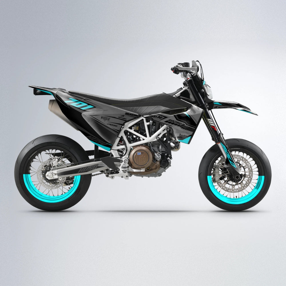 BRANDER Husqvarna 701 supermoto graphics kit in Teal