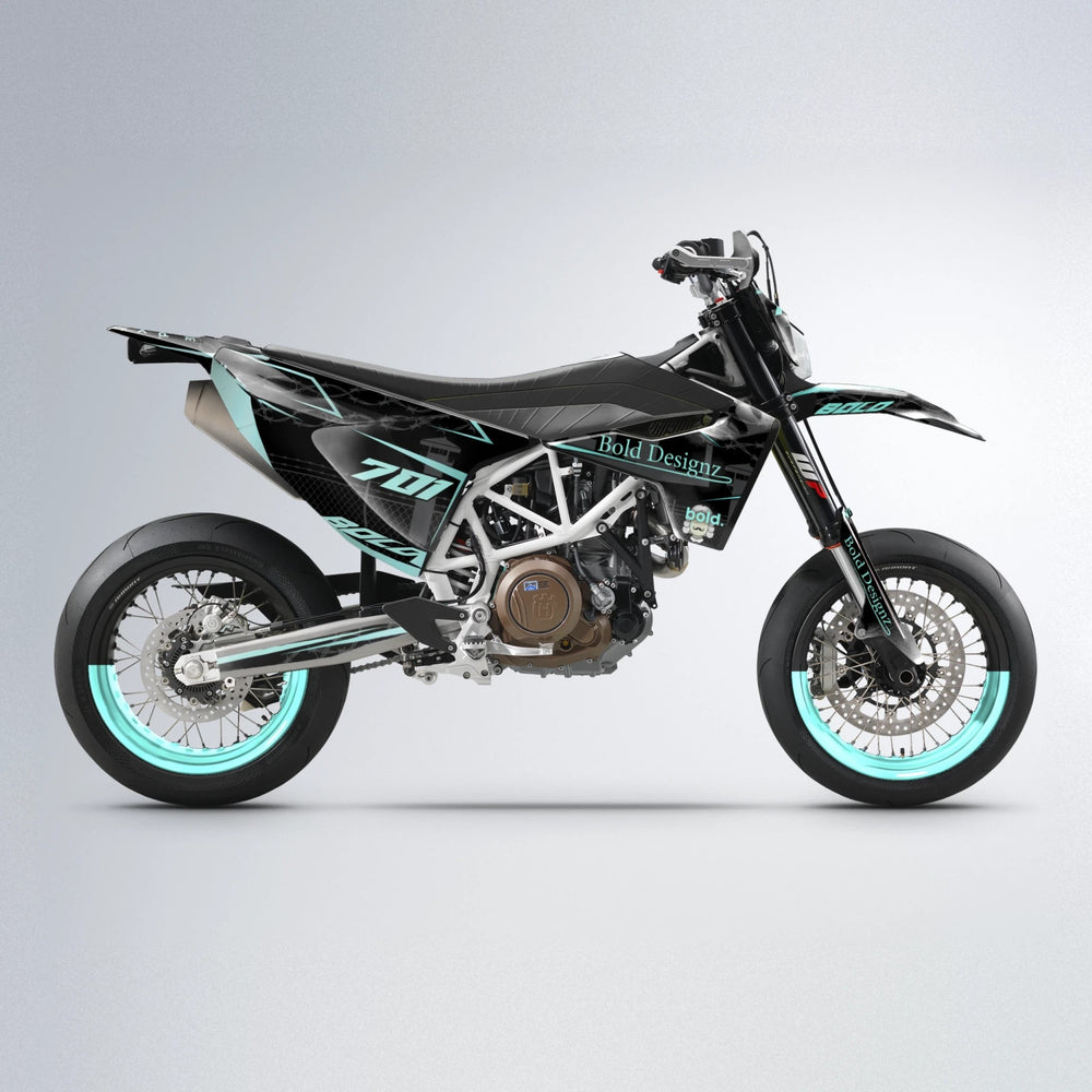 CARLITO Husqvarna 701 supermoto graphics kit in Mint