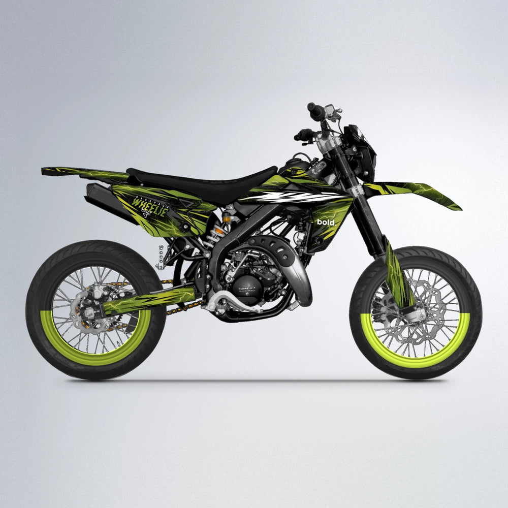 CAUTION Rieju MRT supermoto graphics kit in Olive