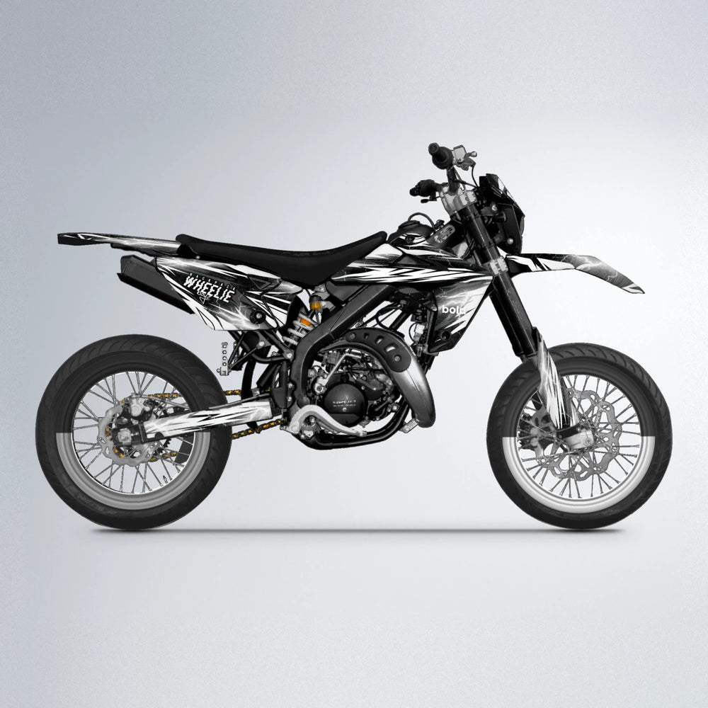 CAUTION Rieju MRT supermoto graphics kit in White