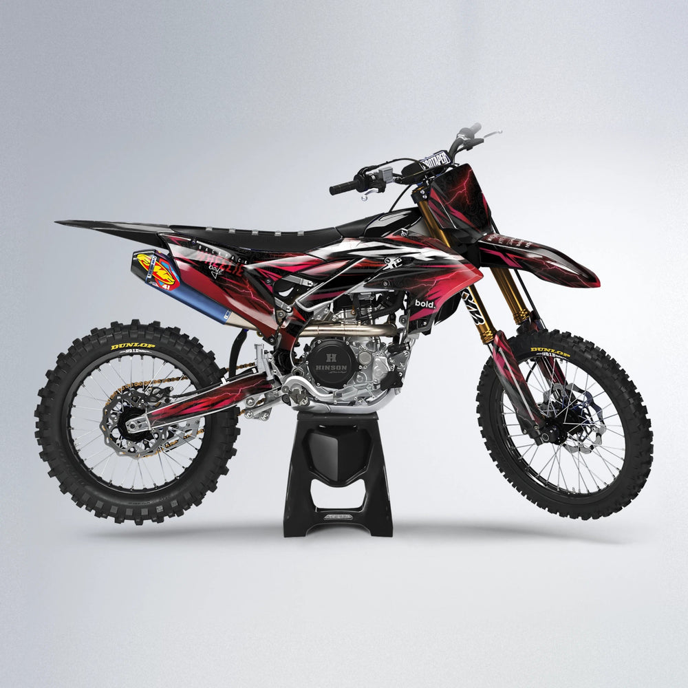CAUTION Yamaha YZF MX motocross graphics kit in Black & Red