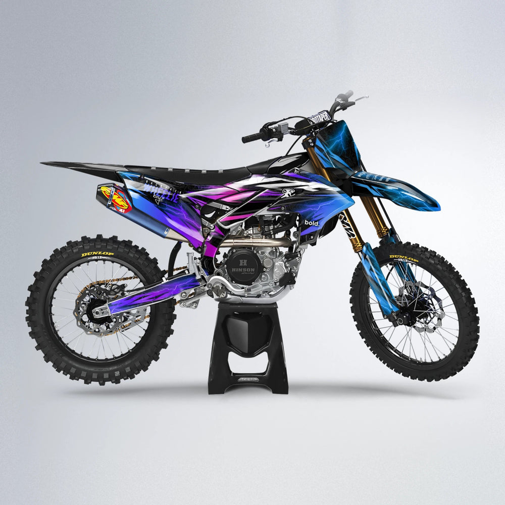 CAUTION Yamaha YZF MX motocross graphics kit in Blue Purple Fade