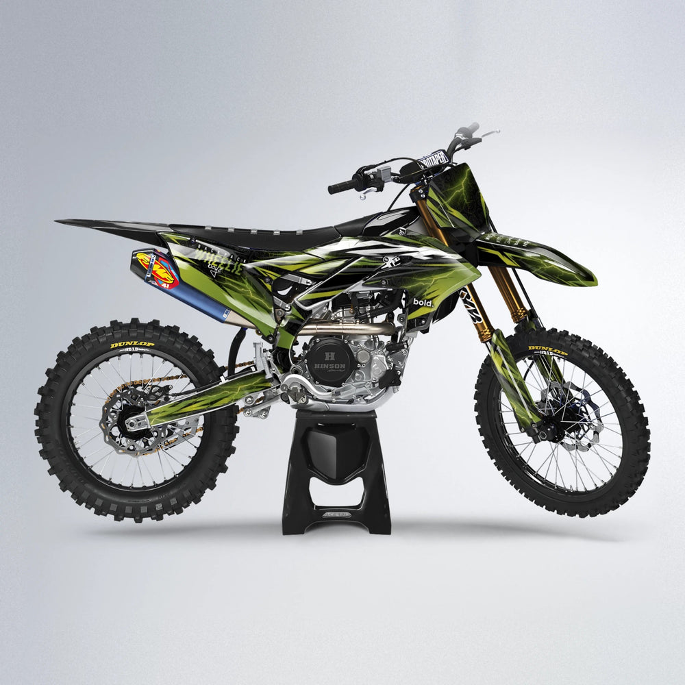 CAUTION Yamaha YZF MX motocross graphics kit in Olive