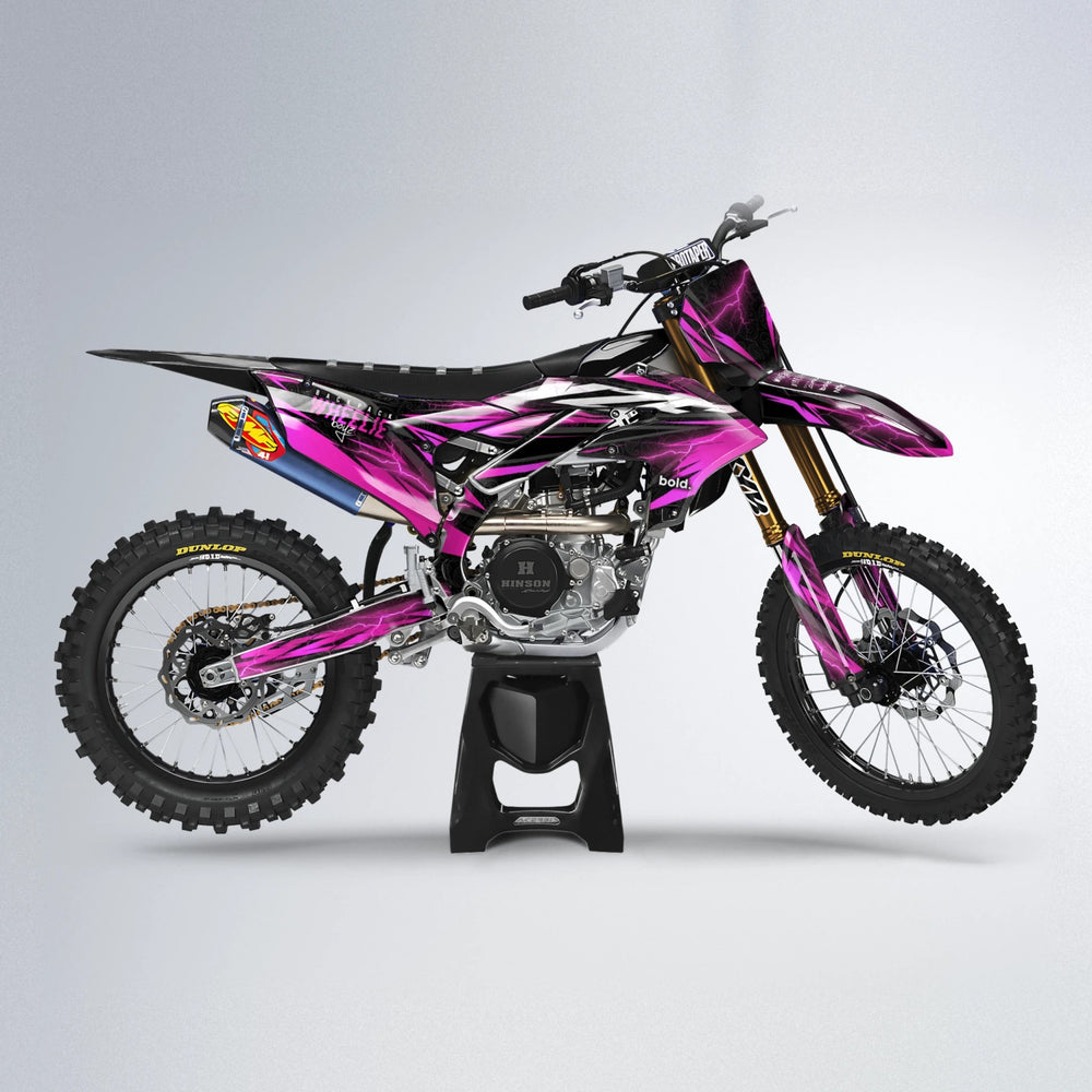 CAUTION Yamaha YZF MX motocross graphics kit in Pink