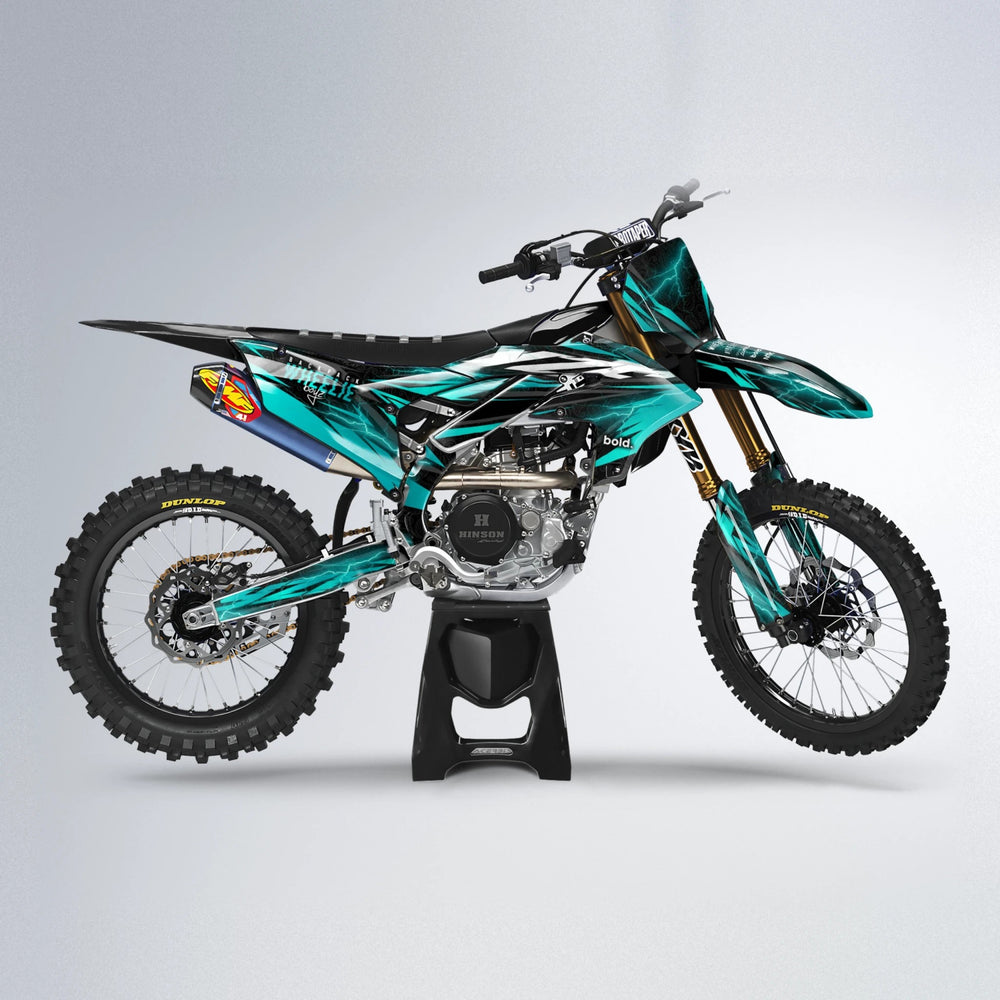 CAUTION Yamaha YZF MX motocross graphics kit in Teal