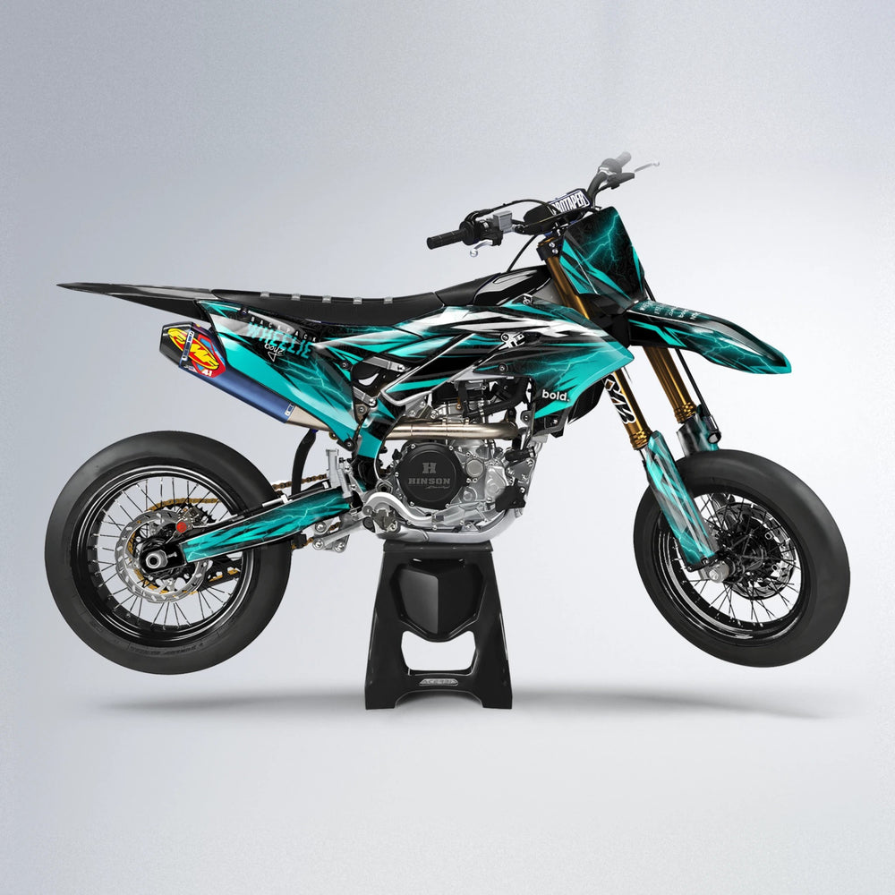 CAUTION Yamaha YZF SM supermoto graphics kit in Custom Colour