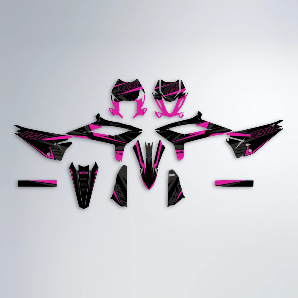 CHILLI Beta graphics kit parts layout in Pink