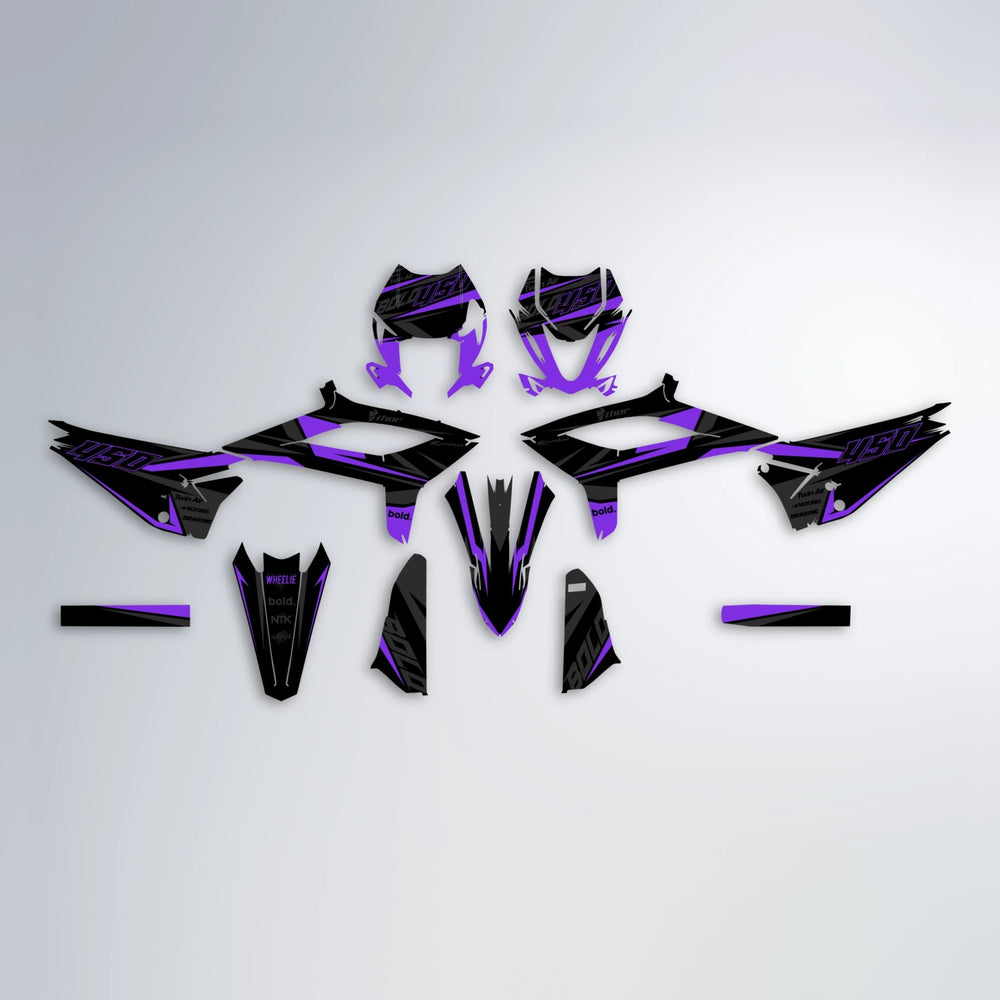 CHILLI Beta graphics kit parts layout in Purple