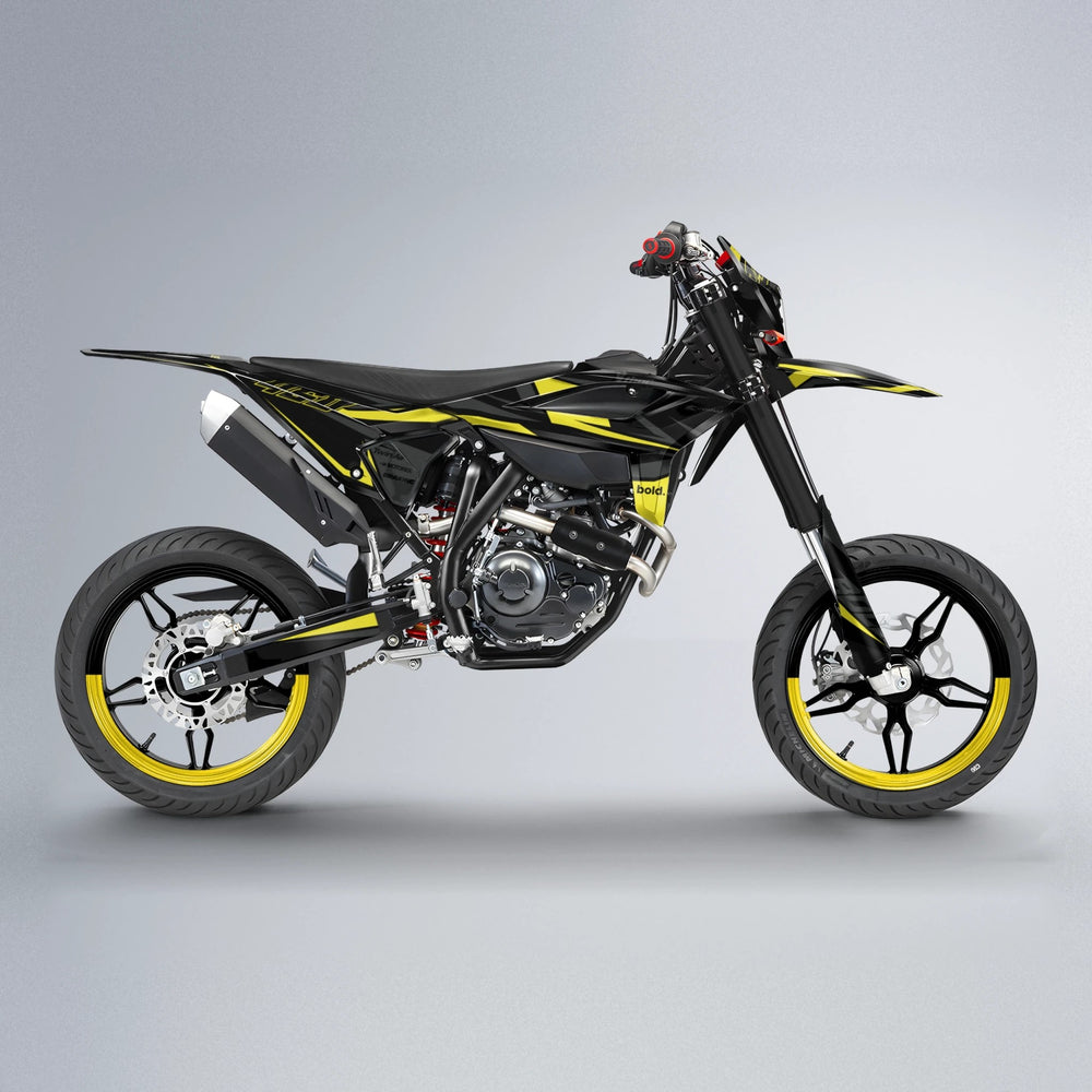 CHILLI Beta supermoto graphics kit in Yellow