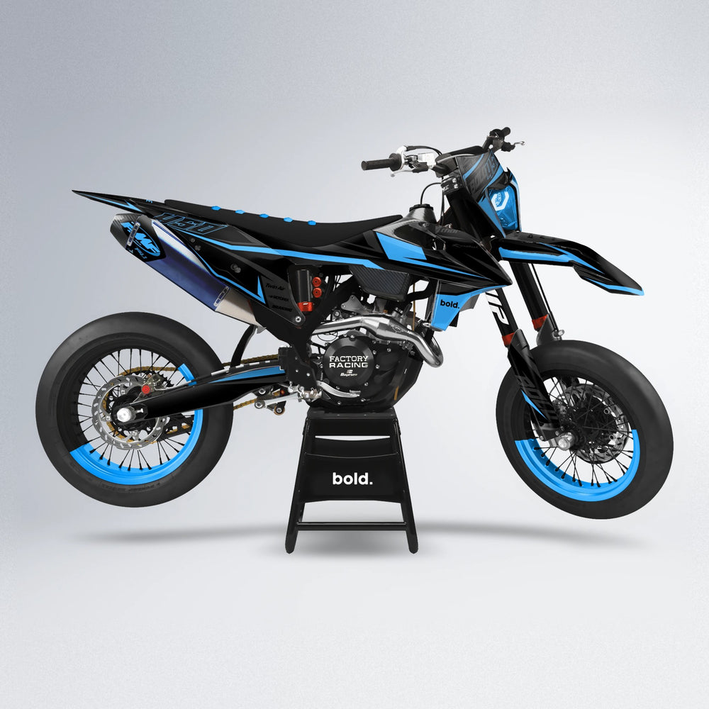 CHILLI supermoto graphics kit in Blue