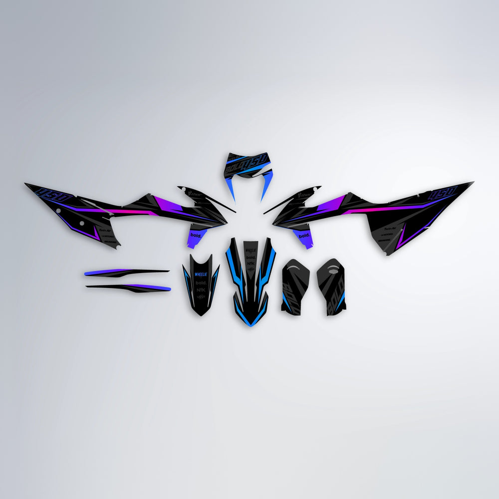 CHILLI graphics kit parts layout in Blue Purple Fade