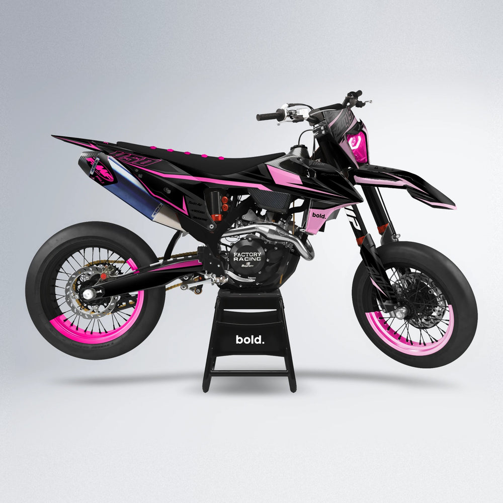 CHILLI supermoto graphics kit in Flamingo