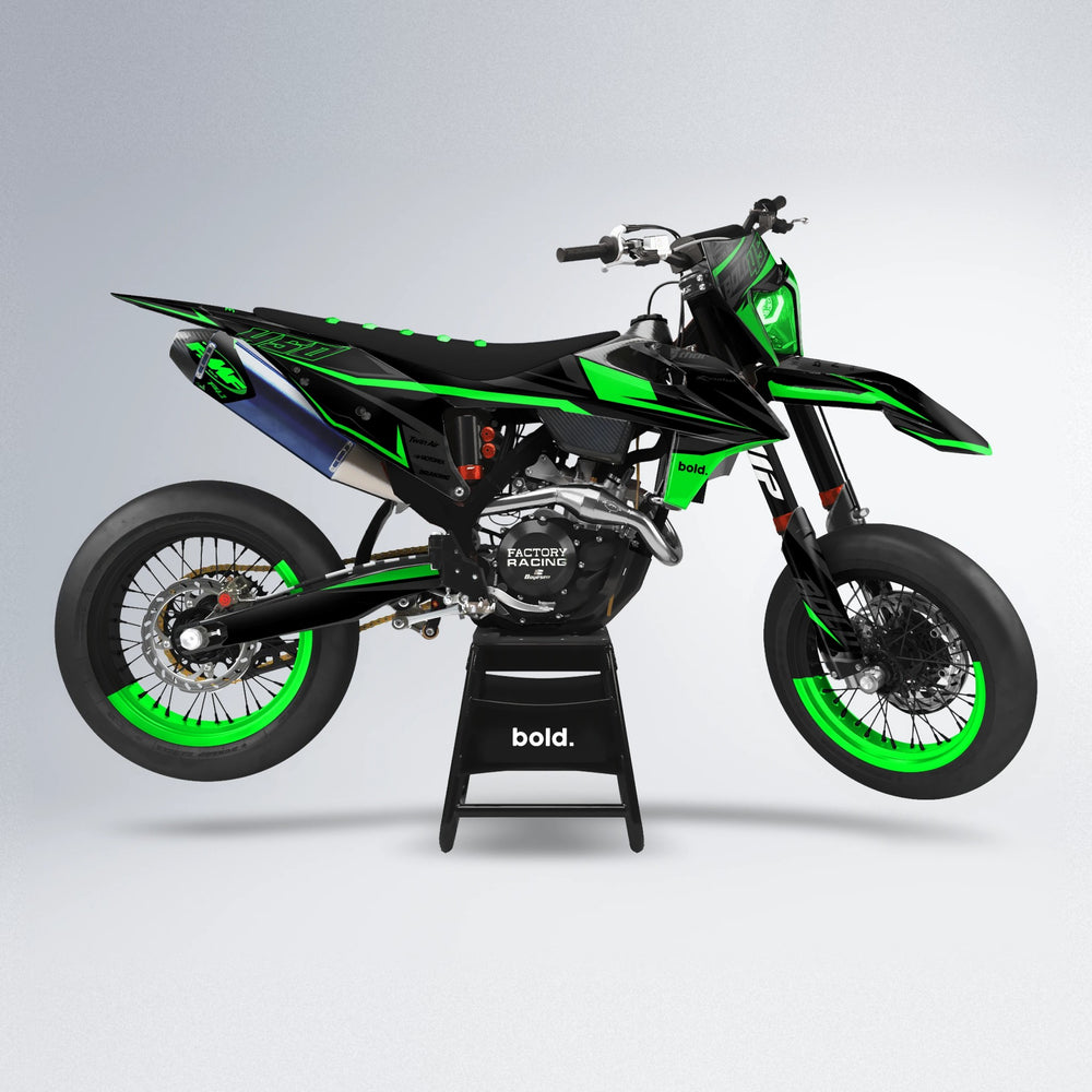 CHILLI supermoto graphics kit in Green