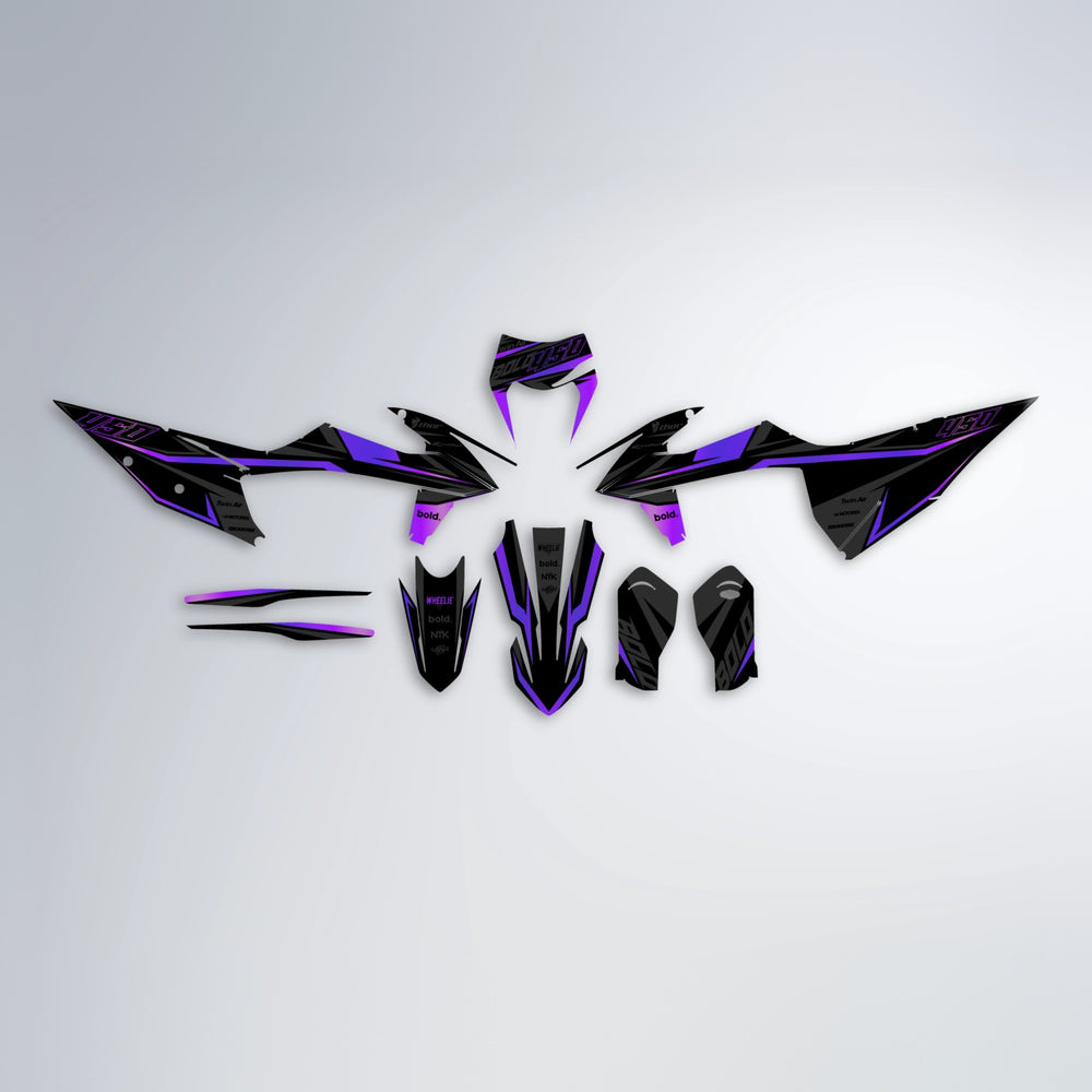 CHILLI graphics kit parts layout in Purple Chrome