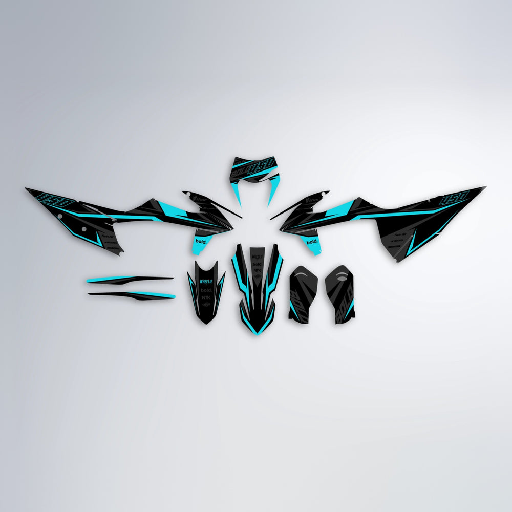 CHILLI graphics kit parts layout in Teal