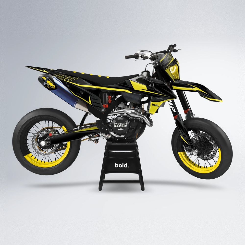 CHILLI supermoto graphics kit in Yellow