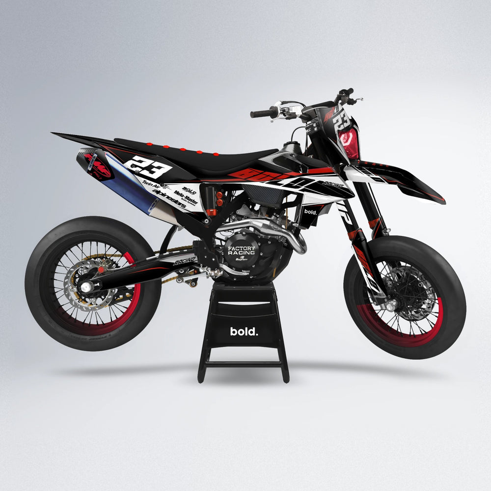 COLLIDE supermoto graphics kit in Black & Red