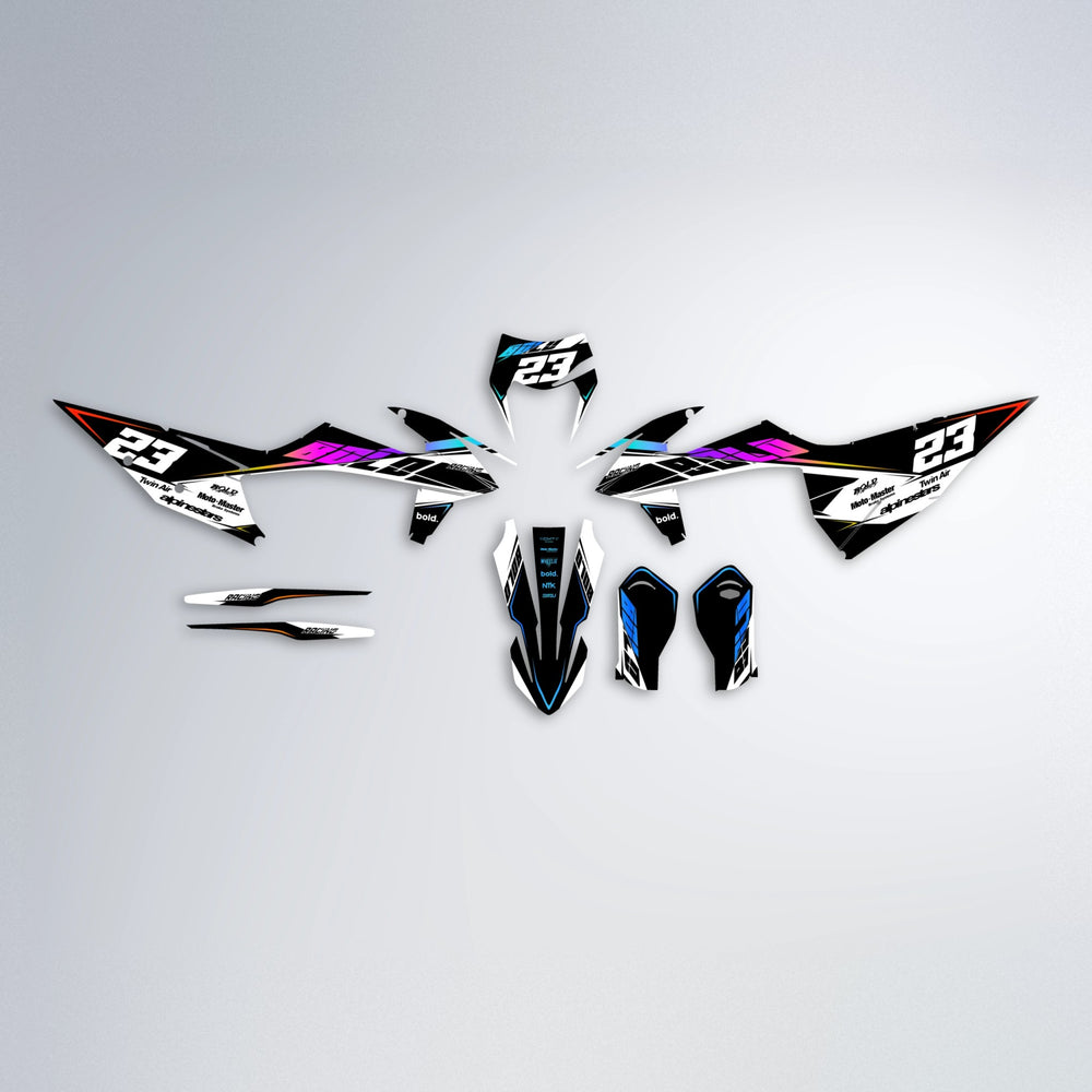 COLLIDE graphics kit parts layout in Sunset Fade