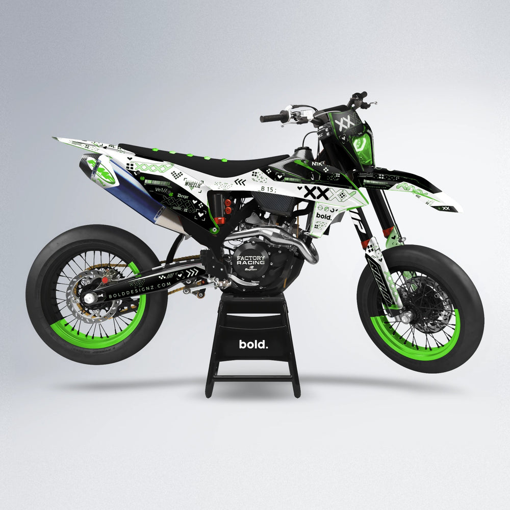 DATALOG supermoto graphics kit in Green
