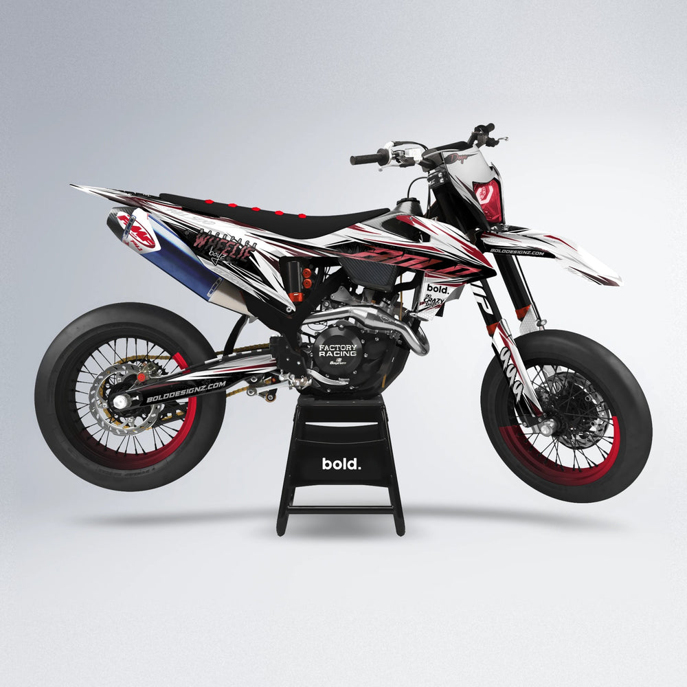 DEEPE supermoto graphics kit in Black & Red