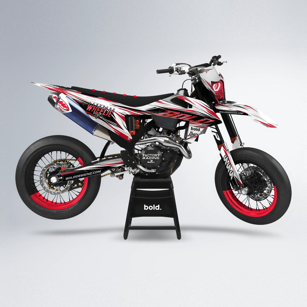 DEEPE supermoto graphics kit in Red