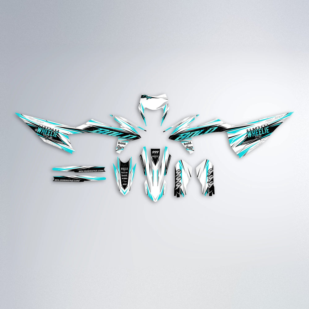 DEEPE graphics kit parts layout in Teal