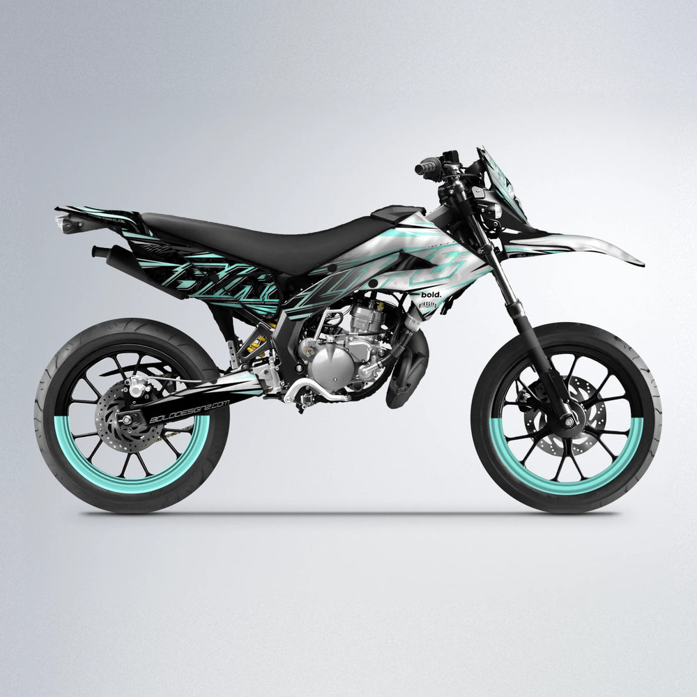DEEPE V2 Derbi Senda supermoto graphics kit in Mint
