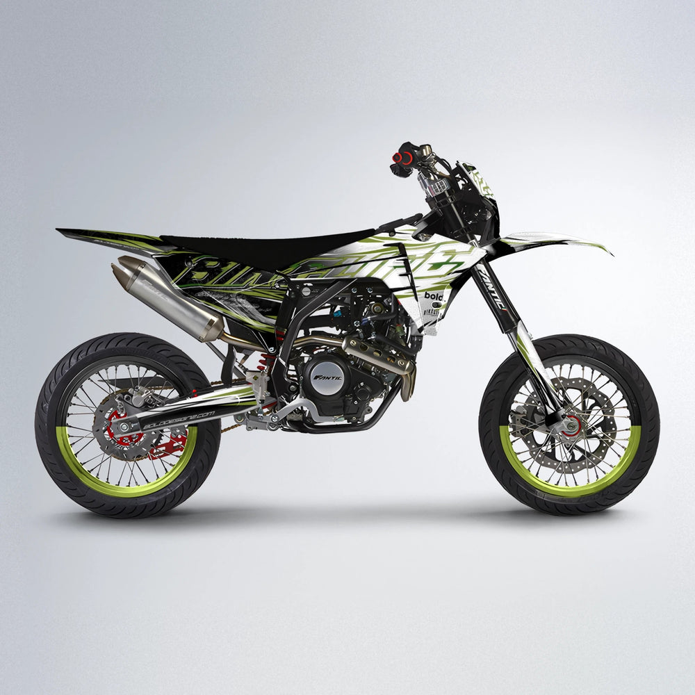 DEEPE V2 Fantic supermoto graphics kit in Olive