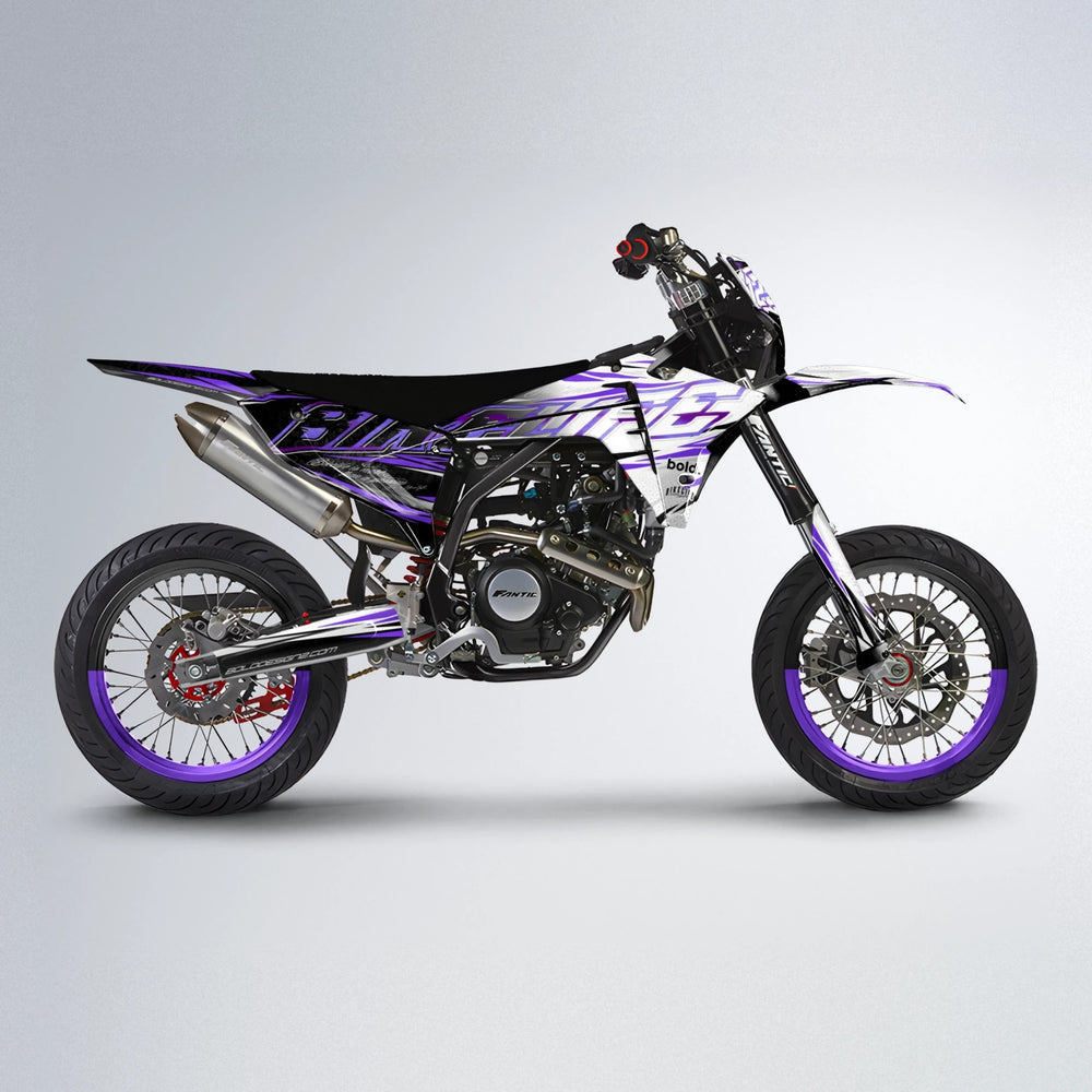 DEEPE V2 Fantic supermoto graphics kit in Purple