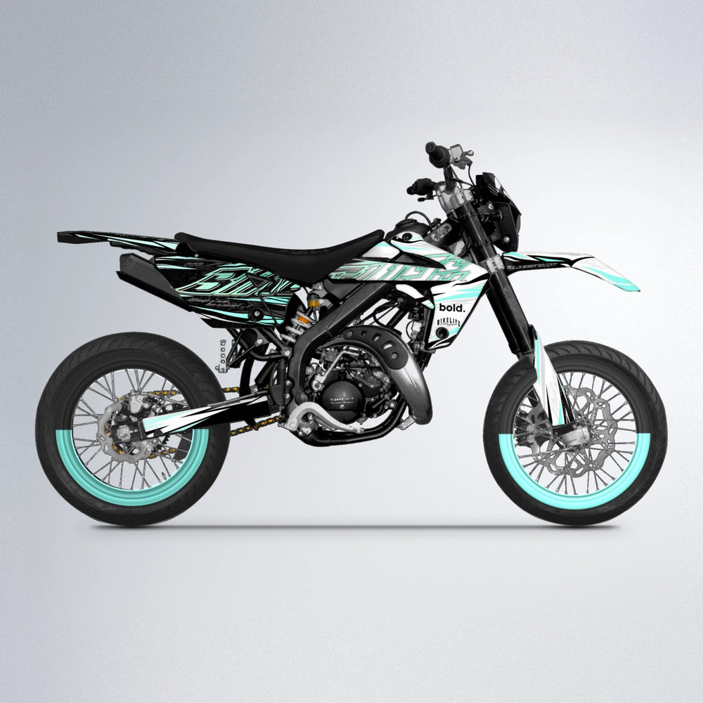 DEEPE V2 Rieju MRT supermoto graphics kit in Mint