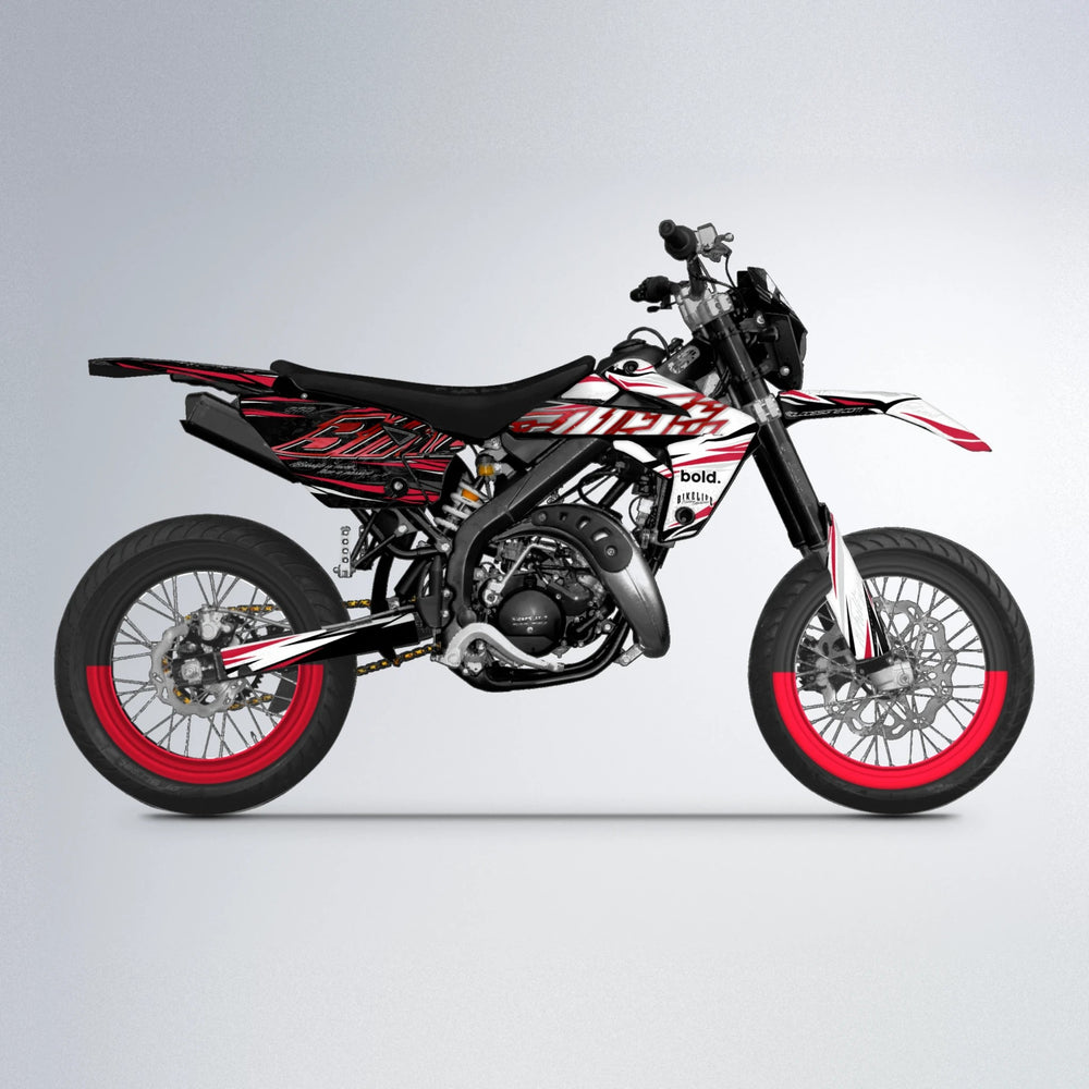DEEPE V2 Rieju MRT supermoto graphics kit in Red