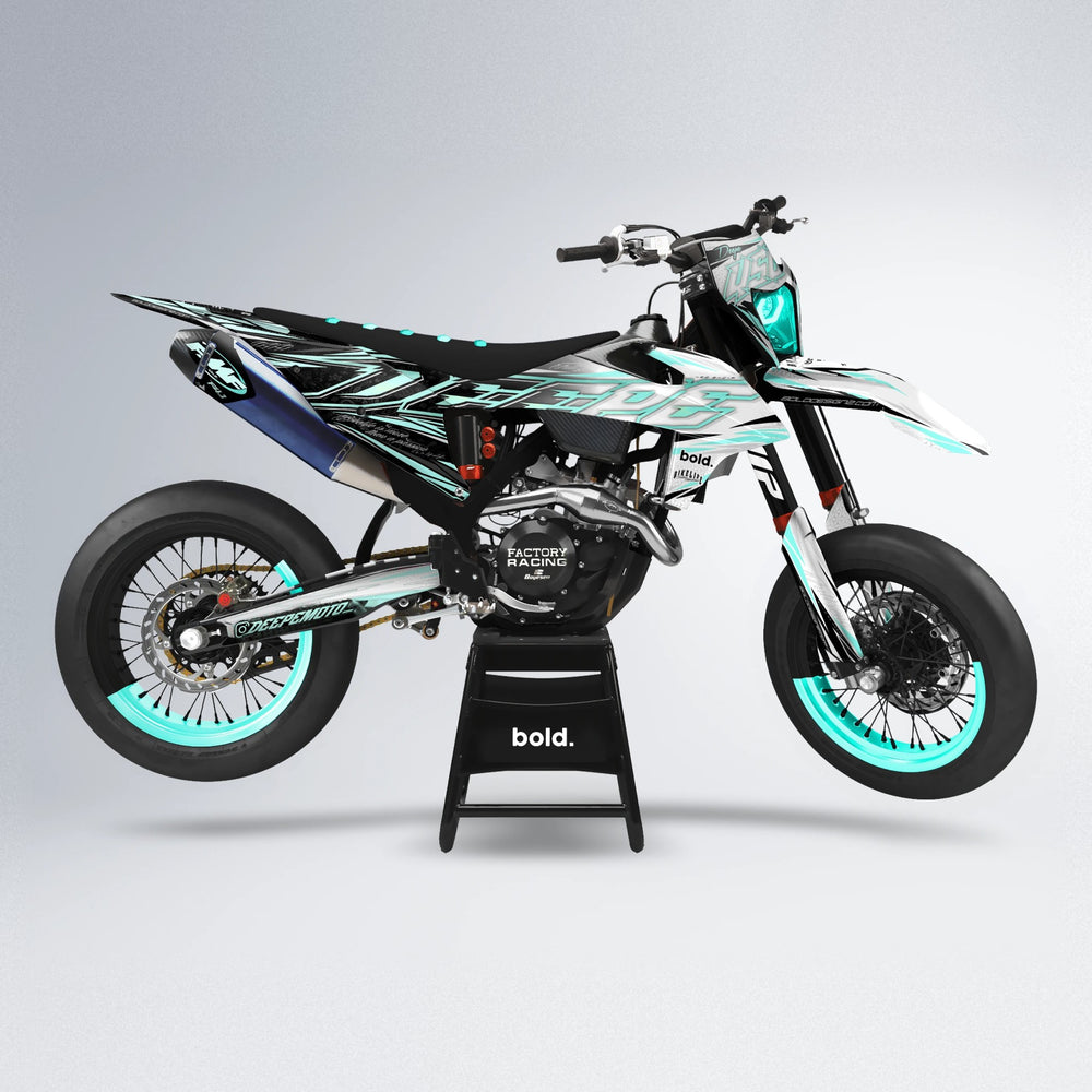 DEEPE V2 supermoto graphics kit in Mint