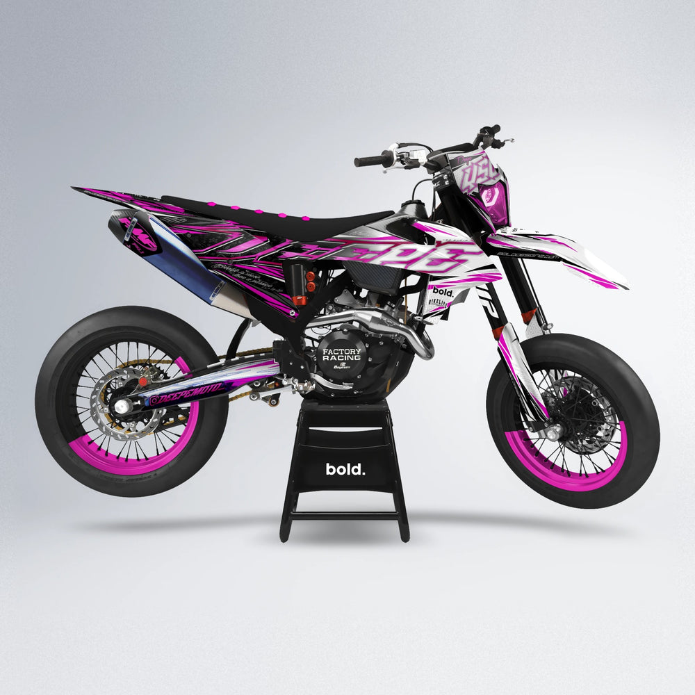 DEEPE V2 supermoto graphics kit in Pink