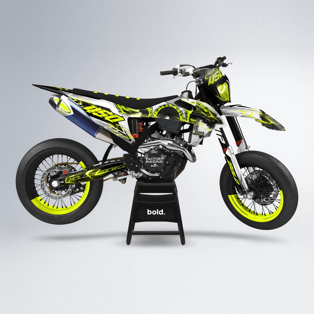 DERAGON supermoto graphics kit in Custom Colour
