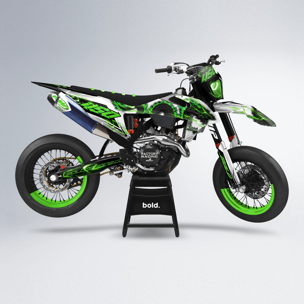 DERAGON supermoto graphics kit in Green