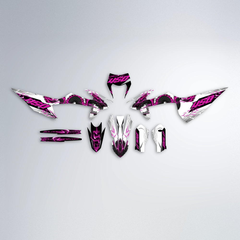 DERAGON graphics kit parts layout in Pink