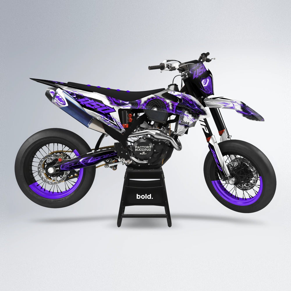 DERAGON supermoto graphics kit in Purple