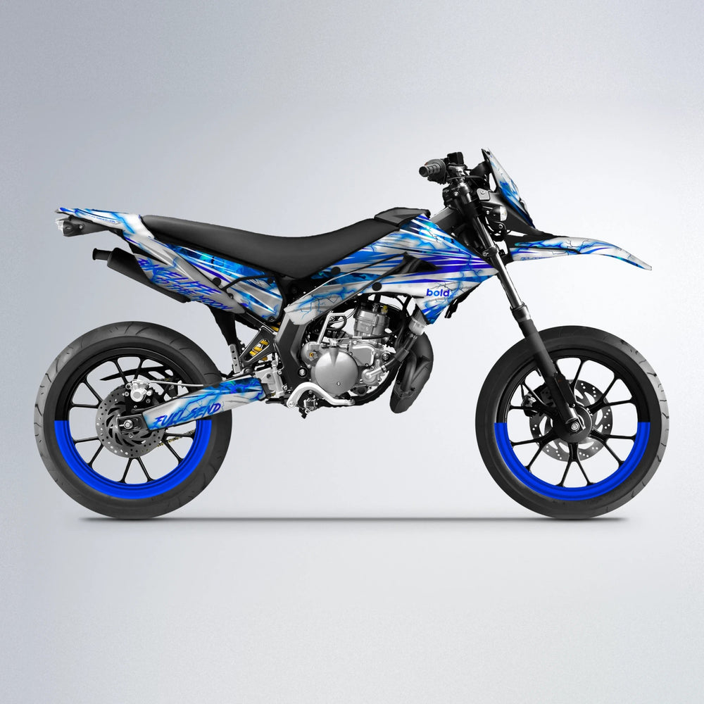 DIVINE Derbi Senda supermoto graphics kit in Blue