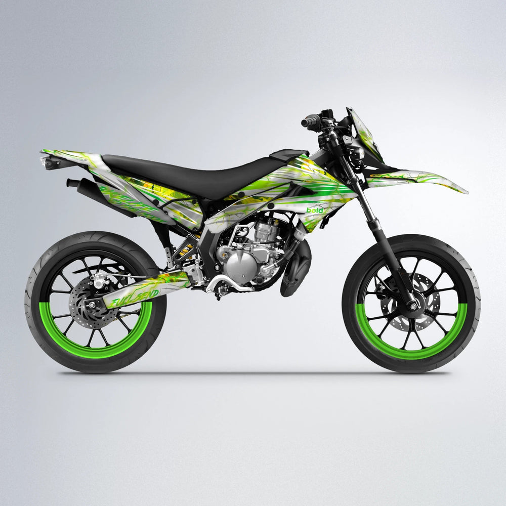 DIVINE Derbi Senda supermoto graphics kit in Green