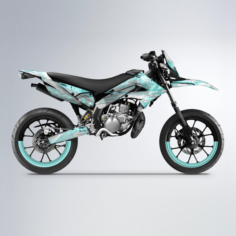 DIVINE Derbi Senda supermoto graphics kit in Mint