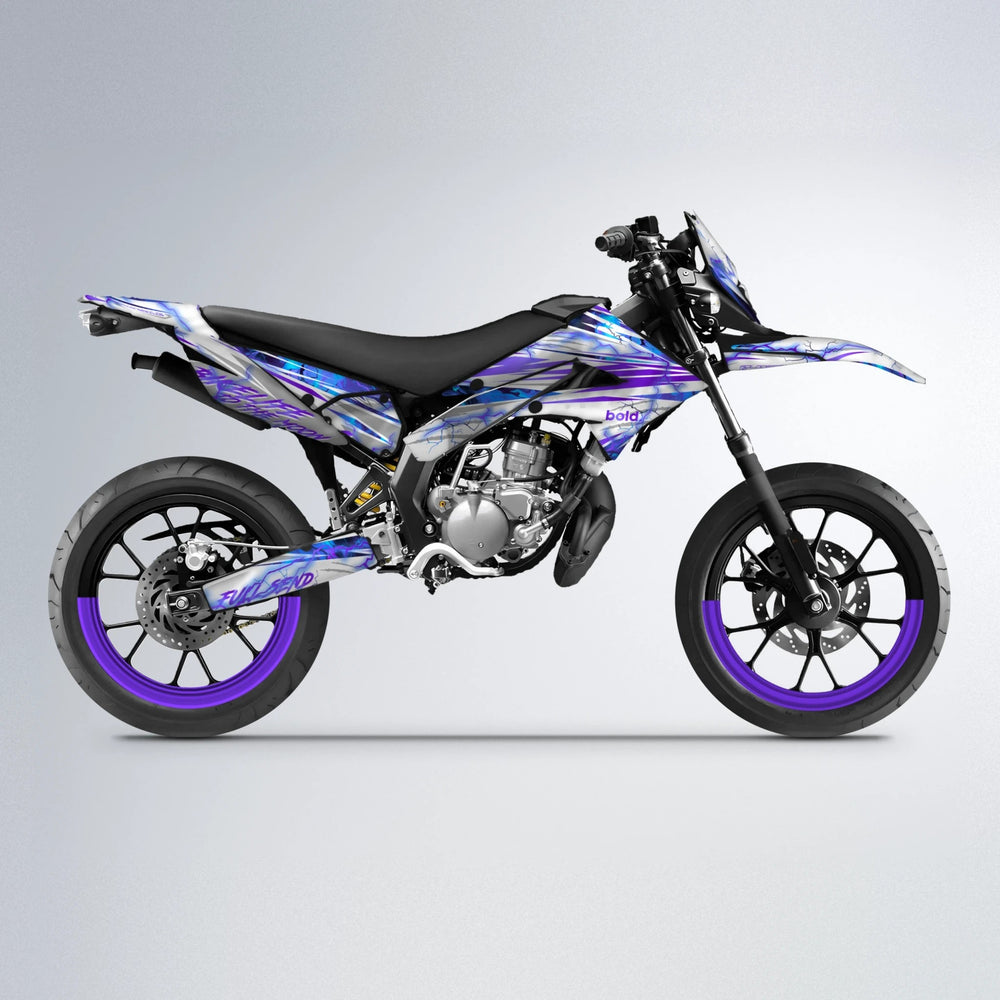 DIVINE Derbi Senda supermoto graphics kit in Purple