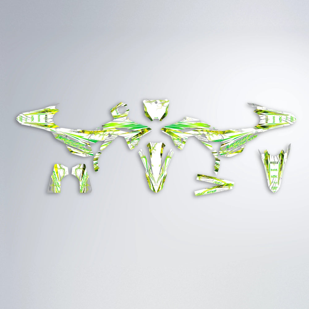 DIVINE Honda graphics kit parts layout in Green