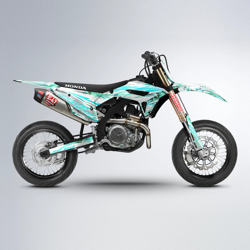 DIVINE Honda supermoto graphics kit in Teal