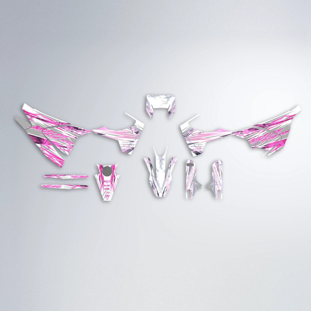 DIVINE Husqvarna 701 graphics kit parts layout in Flamingo