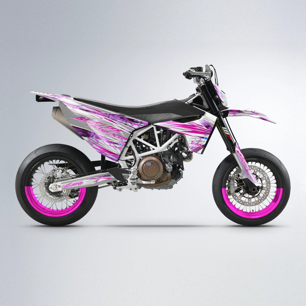 DIVINE Husqvarna 701 supermoto graphics kit in Pink