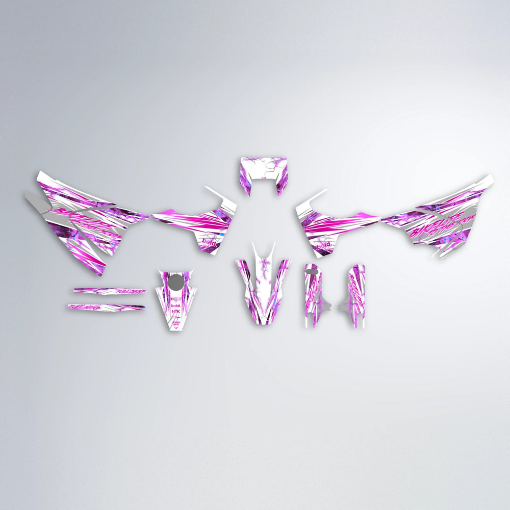 DIVINE Husqvarna 701 graphics kit parts layout in Pink